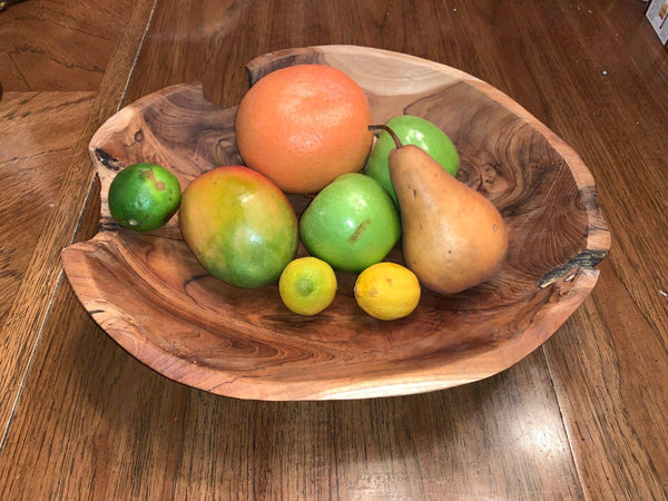Large Live Edge Salvaged Teak Bowl