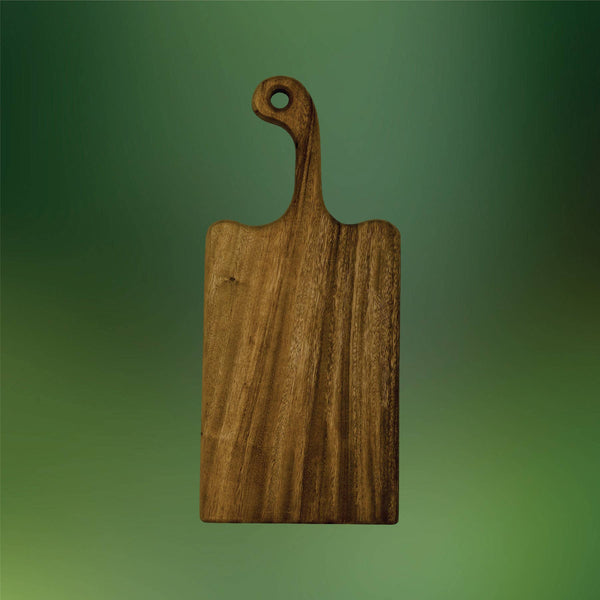 Premium All Dark Grain Medium Handled Charcuterie Board