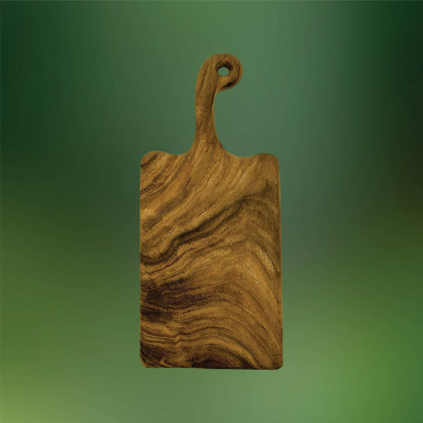 Premium All Dark Grain Medium Handled Charcuterie Board