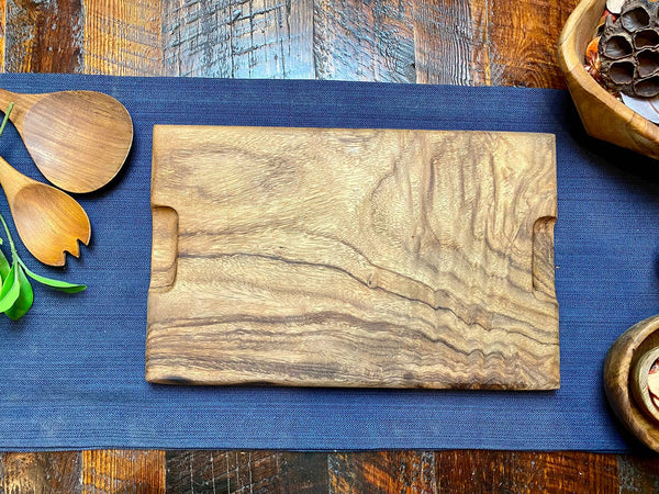 Premium All Dark Grain Medium Square End Cutting Board
