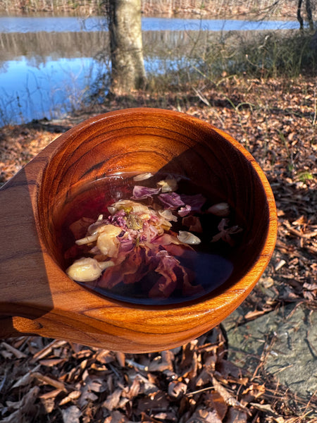 Teak Kuksa Coffee & Tea Mug with hanging hole