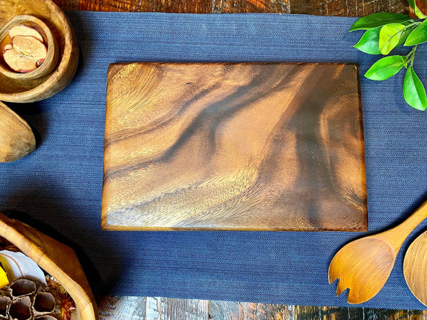Premium All Dark Grain Small Square End Cutting Board
