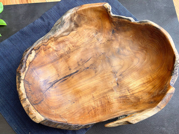 Large Live Edge Salvaged Teak Bowl