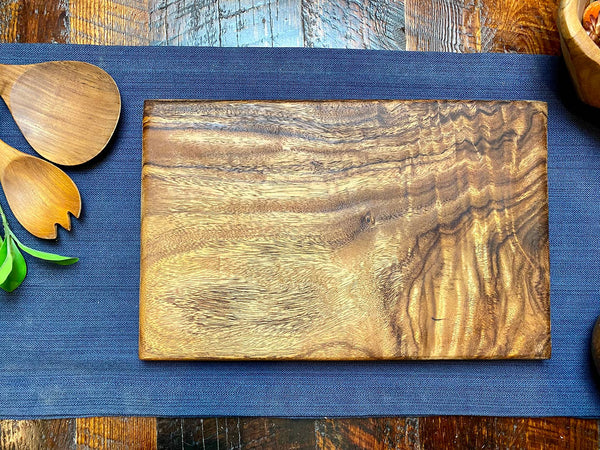 Premium All Dark Grain Medium Square End Cutting Board