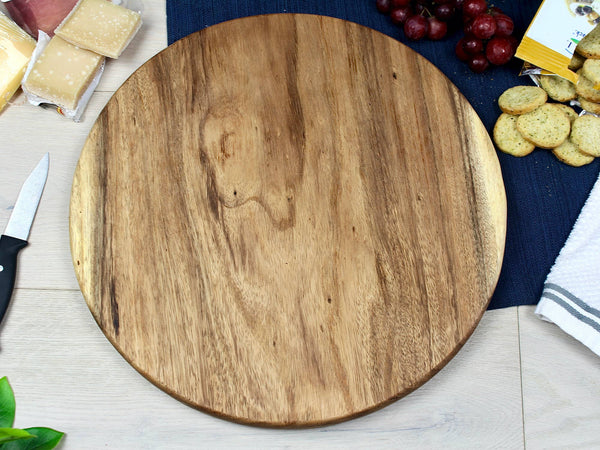 Large Round Charcuterie Board - Live Edge