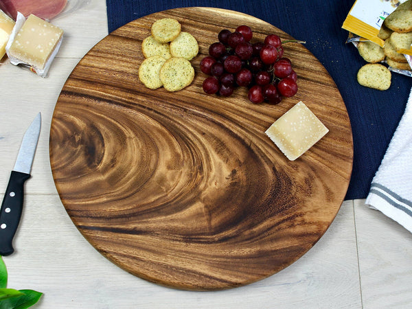 Large Round Charcuterie Board - Live Edge