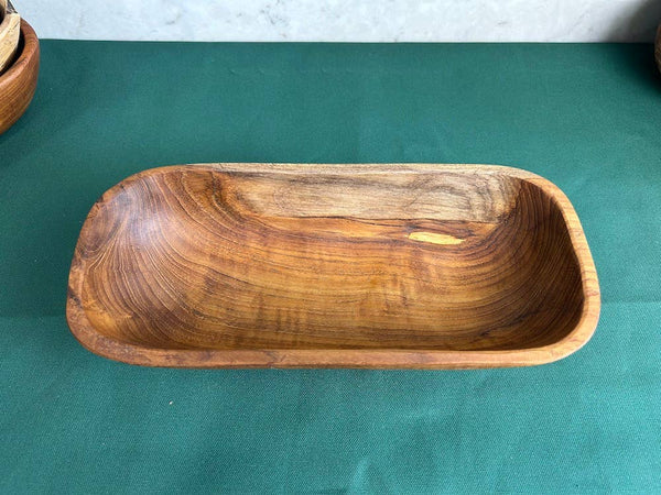 Salvaged Teak Root Oval Rustic Bowl - Medium