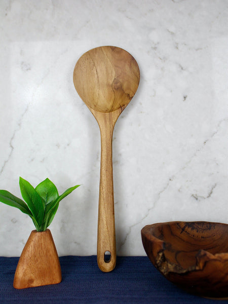 Rustic Handle Wooden Large Spoon