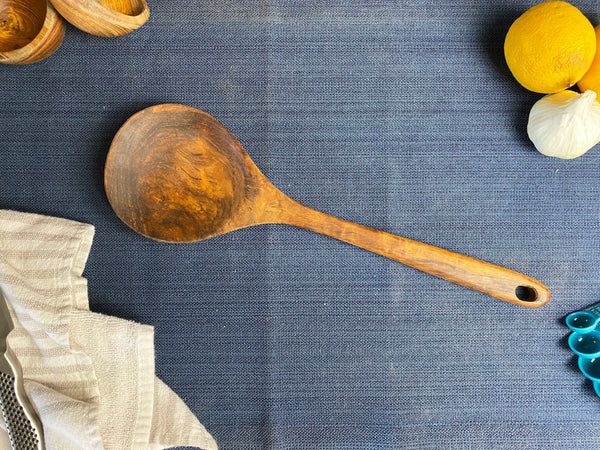 Rustic Handle Wooden Large Spoon