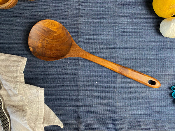 Rustic Handle Wooden Large Spoon