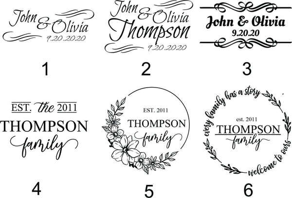 Wedding Engraving Options